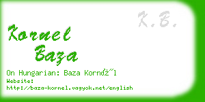 kornel baza business card